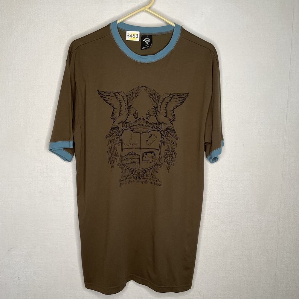 prAna Heritage T-Shirt Men's‎ XL Rainforest Crew 92382 Organic Cotton Blend
